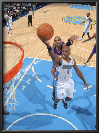 Phoenix Suns V Denver Nuggets: Chauncey Billups And Grant Hill by Garrett Ellwood Pricing Limited Edition Print image