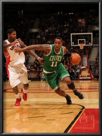 Boston Celtics V Toronto Raptors: Glen Davis And Amir Johnson by Ron Turenne Pricing Limited Edition Print image