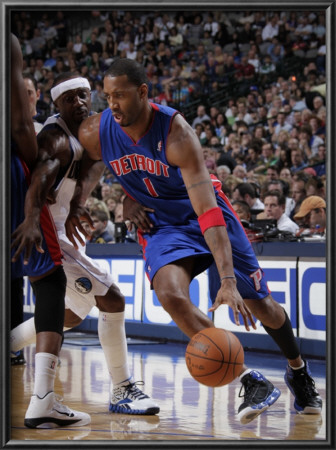 Detroit Pistons V Dallas Mavericks: Tracy Mcgrady And Jason Terry by Glenn James Pricing Limited Edition Print image