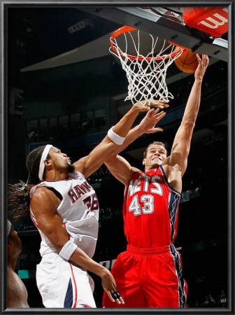 New Jersey Nets V Atlanta Hawks: Etan Thomas And Kris Humphries by Kevin Cox Pricing Limited Edition Print image