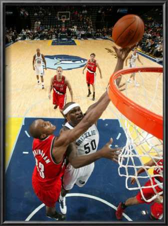 Portland Trail Blazers V Memphis Grizzlies: Zach Randolph And Dante Cunningham by Joe Murphy Pricing Limited Edition Print image