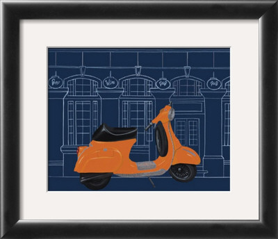 Orange Motor Scooter by Miriam Bedia Pricing Limited Edition Print image