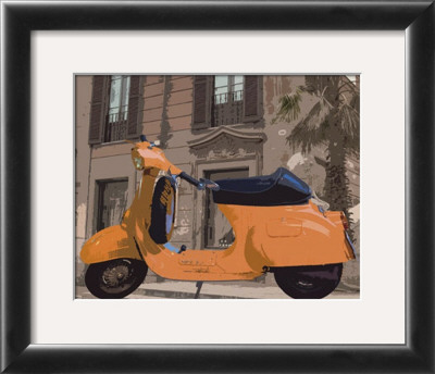 Orange Motor Scooter by Nelson Figueredo Pricing Limited Edition Print image