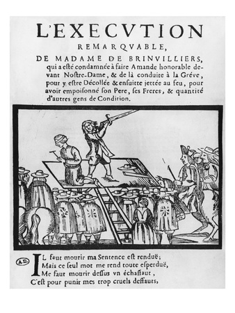 Execution Of The Marquise De Brinvilliers, 1676 by French School Pricing Limited Edition Print image