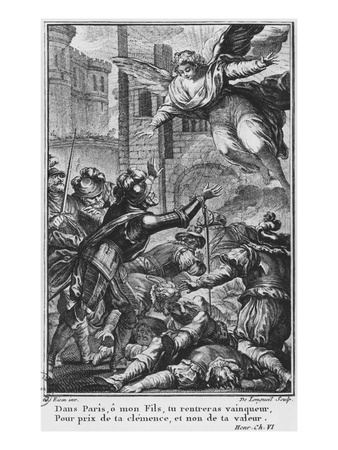 Siege Of Paris, Apparition Of St. Louis by Charles Joseph Dominique Eisen Pricing Limited Edition Print image