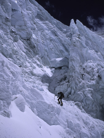 Mounaineering In Nepal On Lhotse by Michael Brown Pricing Limited Edition Print image