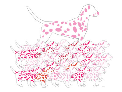 Pink Dalmation Pattern by Avalisa Pricing Limited Edition Print image