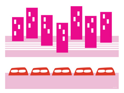 Pink Subway by Avalisa Pricing Limited Edition Print image