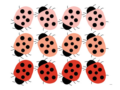 Red Ladybug Family by Avalisa Pricing Limited Edition Print image
