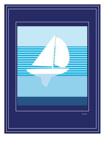 Navy Sail by Avalisa Pricing Limited Edition Print image