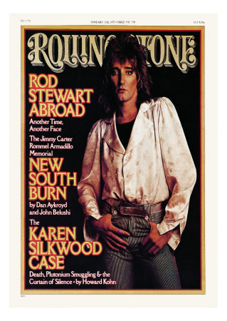 Rod Stewart, Rolling Stone No. 230, January 1977 by David Montgomery Pricing Limited Edition Print image