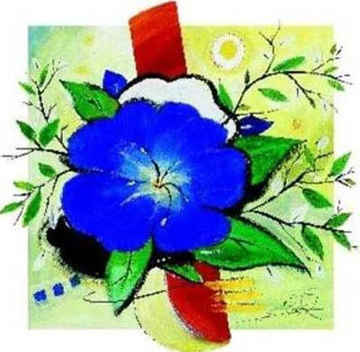 Blue White And Red by Alfred Gockel Pricing Limited Edition Print image