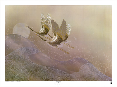 Cranes Over Waves by Keiichi Nishimura Pricing Limited Edition Print image