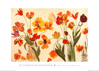Tulips Red And Yellow by Elizabeth Blackadder Pricing Limited Edition Print image