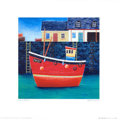Fh137, Red Trawler by Simon Hart Pricing Limited Edition Print image