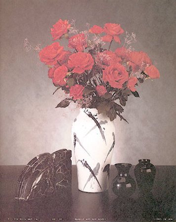 Marble And Red Roses by Layman & Shotwell Pricing Limited Edition Print image