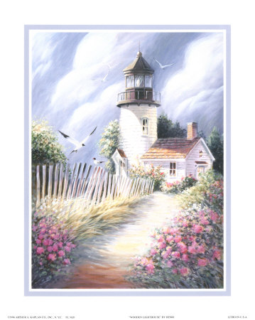 Wooden Lighthouse by Henri Pricing Limited Edition Print image