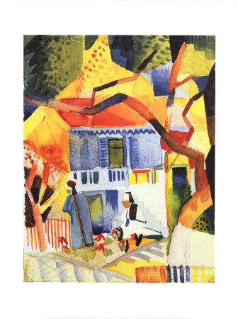 Interior Courtyard by Auguste Macke Pricing Limited Edition Print image