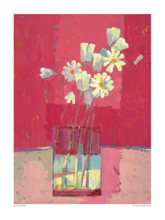 Fuchsia And Daisies by Kirsty Wither Pricing Limited Edition Print image