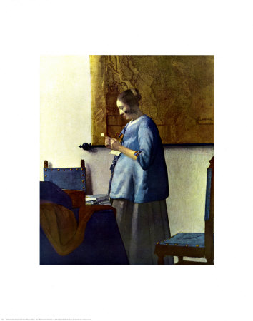 Woman In Blue by Jan Vermeer Pricing Limited Edition Print image