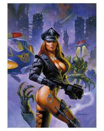 Space Cop by Alex Horley Pricing Limited Edition Print image