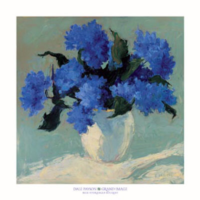 Blue Hydrangea Bouquet by Dale Payson Pricing Limited Edition Print image