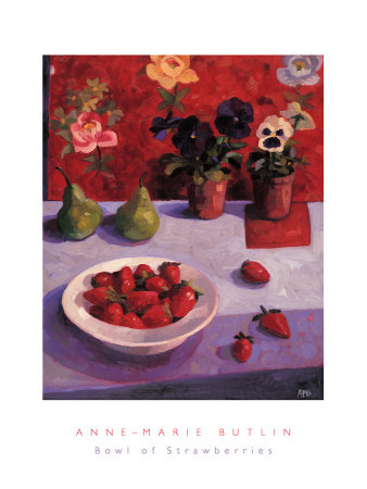 Bowl Of Strawberries by Anne-Marie Butlin Pricing Limited Edition Print image