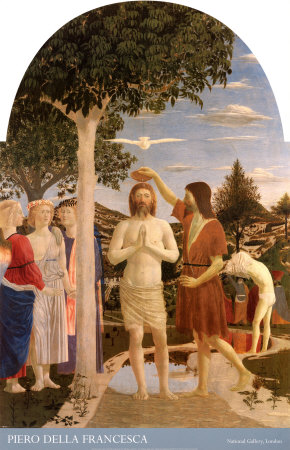 The Baptism Of Christ, 1450 by Piero Della Francesca Pricing Limited Edition Print image