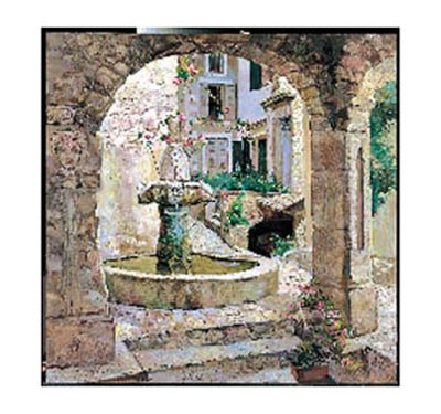Fountain In Dordogne by Roger Duvall Pricing Limited Edition Print image