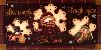 Live Simply, Love Snow, Laugh Often by Jo Moulton Pricing Limited Edition Print image