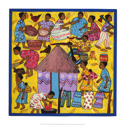 Village Life I by Serowe Pricing Limited Edition Print image