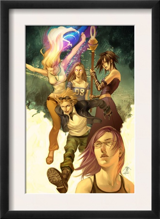 Runaways #1 Cover: Dean, Karolina, Minoru, Nico, Hayes, Molly, Stein, Chase And Runaways by Jo Chen Pricing Limited Edition Print image
