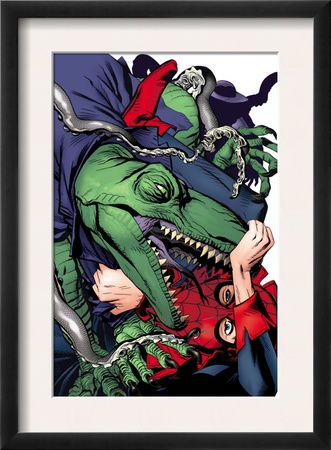 Spider-Man 1602 #4 Cover: Lizard And Spider-Man by Michael Golden Pricing Limited Edition Print image