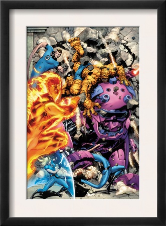 Fantastic Four #570 Group: Human Torch, Invisible Woman, Thing And Mr. Fantastic by Dale Eaglesham Pricing Limited Edition Print image