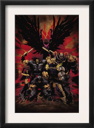 X-Force #16 Cover: Wolverine, X-23, Cable, Warpath, Apocalypse And Archangel by Kaare Andrews Pricing Limited Edition Print image