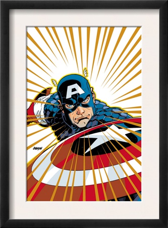 Captain America V4, #27 Cover: Captain America Fighting by Dave Johnson Pricing Limited Edition Print image