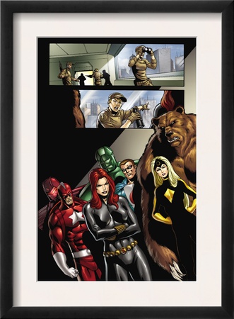 Civil War: House Of M #2 Group: Black Widow, Darkstar And Red Guardian by Andrea Di Vito Pricing Limited Edition Print image