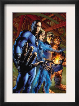 Fantastic Four #554 Cover: Mr. Fantastic, Invisible Woman, Human Torch And Thing by Bryan Hitch Pricing Limited Edition Print image