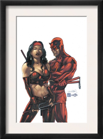 Ultimate Elektra #1 Cover: Daredevil And Elektra by Salvador Larroca Pricing Limited Edition Print image