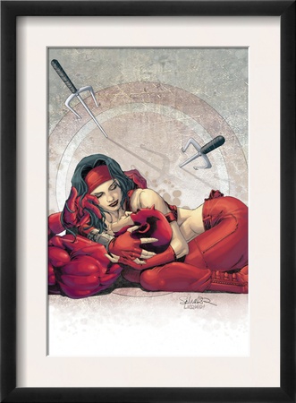 Ultimate Elektra #4 Cover: Daredevil And Elektra by Salvador Larroca Pricing Limited Edition Print image