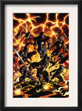Dark Avengers #2 Cover: Iron Patriot, Ares, Ms. Marvel, Marvel Boy, Hawkeye And Spider-Man by Mike Deodato Jr. Pricing Limited Edition Print image