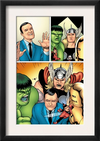 Avengers Classics #1 Group: Hulk, Thor, Lee, Stan And Iron Man by Kevin Maguire Pricing Limited Edition Print image