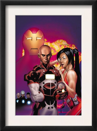 Invincible Iron Man #5 Cover: Iron Man, Stane And Ezekiel by Salvador Larroca Pricing Limited Edition Print image