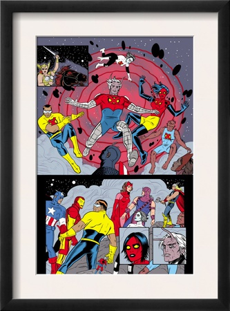 X-Statix #25 Group: Mr. Sensitive, Vivisector, X-Statix And Avengers by Michael Allred Pricing Limited Edition Print image