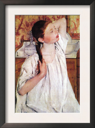 Girl Arranging Her Hair by Mary Cassatt Pricing Limited Edition Print image