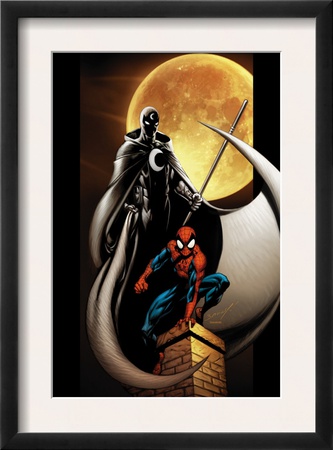 Ultimate Spider-Man #80 Cover: Spider-Man And Moon Knight by Mark Bagley Pricing Limited Edition Print image