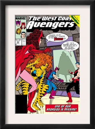 Avengers West Coast #42 Cover: Scarlet Witch, Tigra, Wonder Man, Hawkeye And West Coast Avengers by John Byrne Pricing Limited Edition Print image
