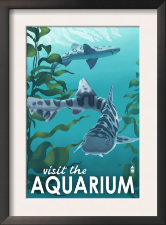Visit The Aquarium - Leopard Shark, C.2009 by Lantern Press Pricing Limited Edition Print image