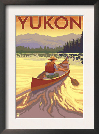 Yukon, Canada - Canoe Scene, C.2009 by Lantern Press Pricing Limited Edition Print image