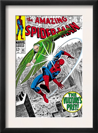 The Amazing Spider-Man #64 Cover: Vulture And Spider-Man Fighting by Don Heck Pricing Limited Edition Print image